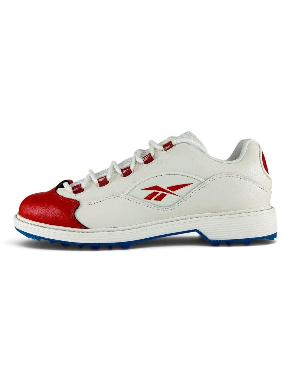 Reebok Question Golf Red Toe White Blue Men's Golf Shoes 100228246